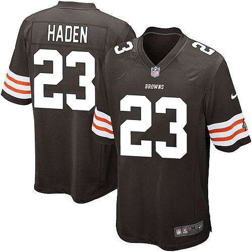 2012 Nike Cleveland Browns 23 Joe Haden Brown game jerseys