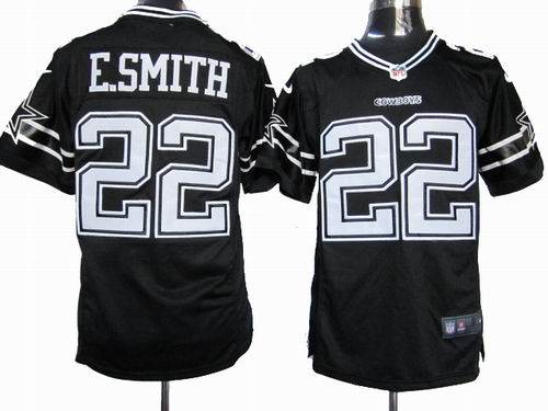 2012 Nike Dallas Cowboys #22 E.Smith black game Jersey
