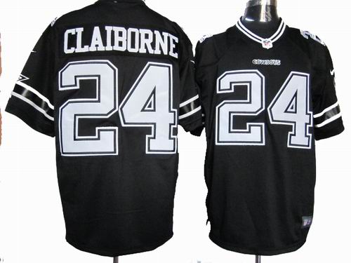 2012 Nike Dallas Cowboys #24 Morris Claiborne black game Jersey