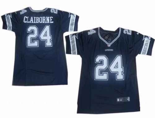 2012 Nike Dallas Cowboys #24 Morris Claiborne blue elite Jersey