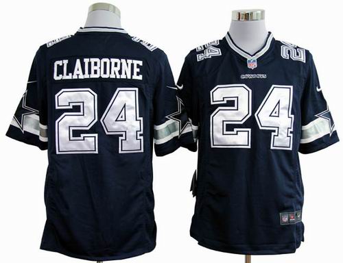 2012 Nike Dallas Cowboys #24 Morris Claiborne blue game Jersey
