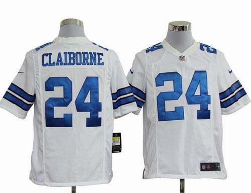 2012 Nike Dallas Cowboys #24 Morris Claiborne white game Jersey