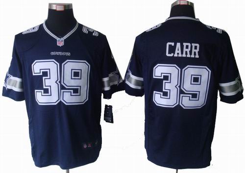 2012 Nike Dallas Cowboys #39 Brandon Carr blue game jerseys