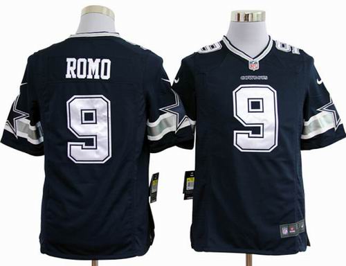 2012 Nike Dallas Cowboys #9 Tony Romo blue game Jersey