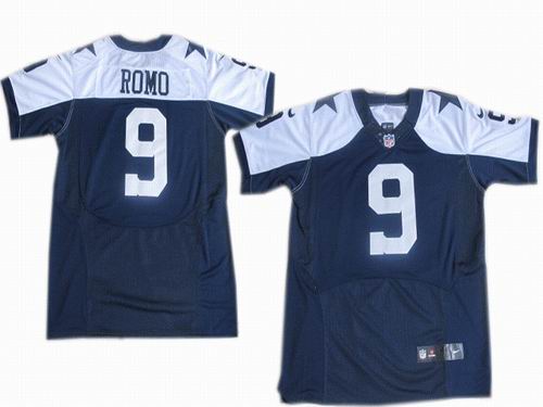 2012 Nike Dallas Cowboys #9 Tony Romo elite Throwback blue Jersey