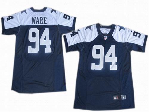 2012 Nike Dallas Cowboys #94 DeMarcus Ware elite Throwback blue Jersey