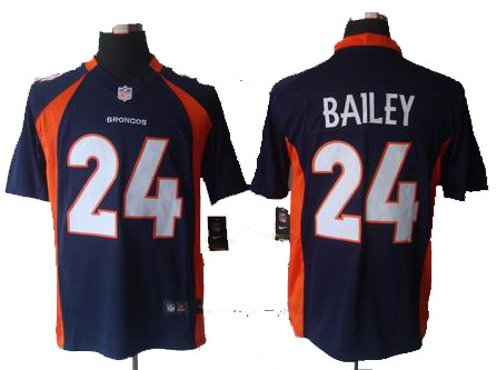 2012 Nike Denver Broncos #24 Champ Bailey blue game jerseys