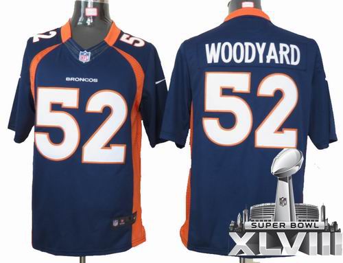 2012 Nike Denver Broncos #52 Wesley Woodyard  blue limited 2014 Super bowl XLVIII(GYM) Jersey