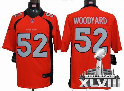 2012 Nike Denver Broncos #52 Wesley Woodyard orange limited 2014 Super bowl XLVIII(GYM) Jersey