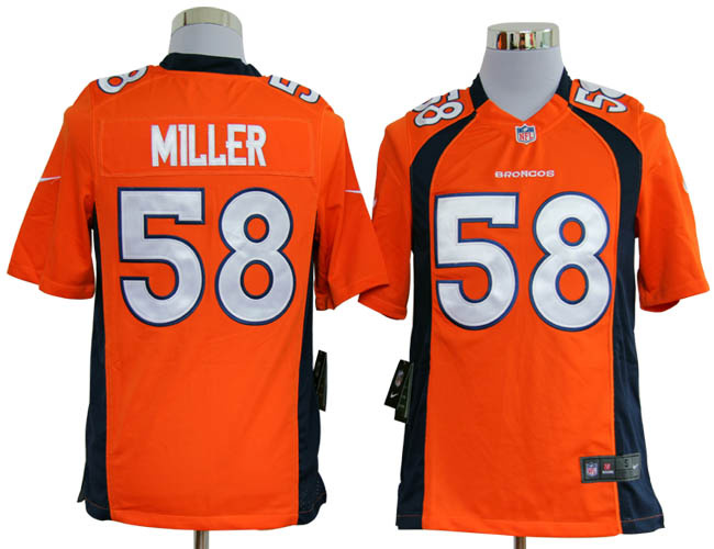 2012 Nike Denver Broncos #58 Von Miller orange Game Jersey