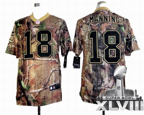 2012 Nike Denver Broncos 18# Peyton Manning Elite Realtree 2014 Super bowl XLVIII(GYM) Jersey