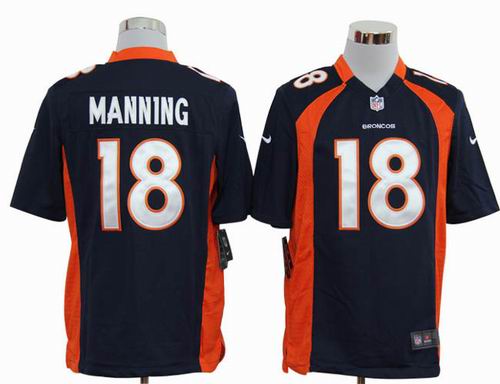 2012 Nike Denver Broncos 18# Peyton Manning blue game jerseys