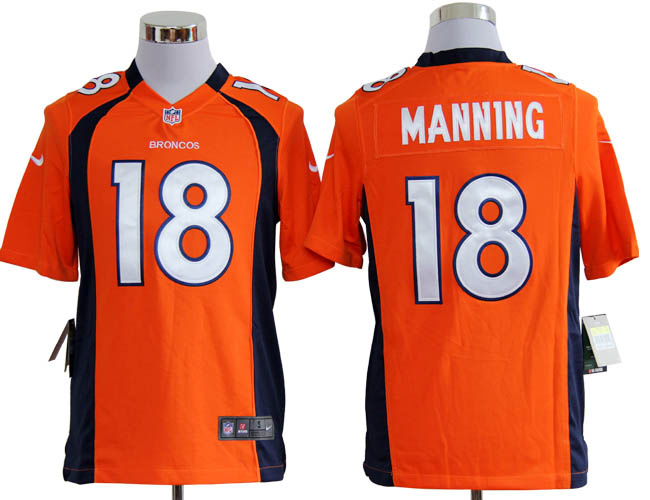 2012 Nike Denver Broncos 18# Peyton Manning orange game jerseys