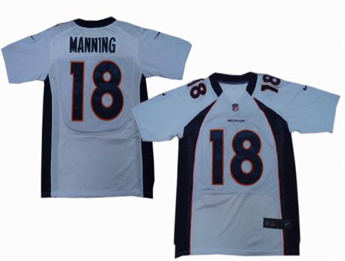 2012 Nike Denver Broncos 18# Peyton Manning white elite jerseys