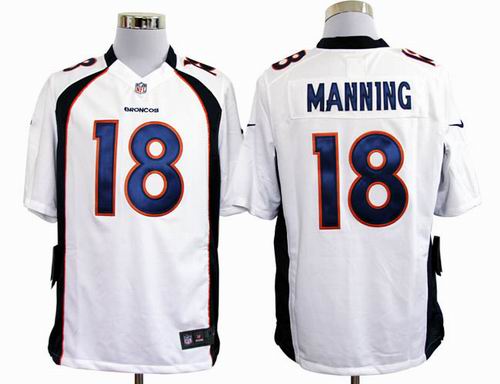 2012 Nike Denver Broncos 18# Peyton Manning white game jerseys