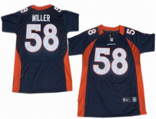 2012 Nike Denver Broncos 58# Von Miller blue Elite Jerseys