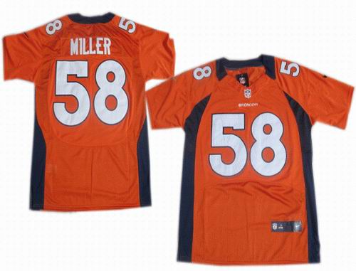 2012 Nike Denver Broncos 58# Von Miller orange Elite Jerseys