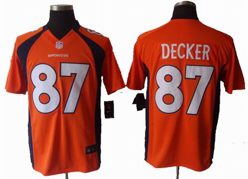 2012 Nike Denver Broncos 87# Eric Decker orange game jerseys