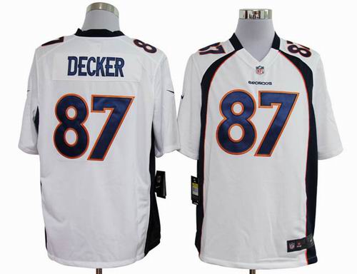 2012 Nike Denver Broncos 87# Eric Decker white game jerseys