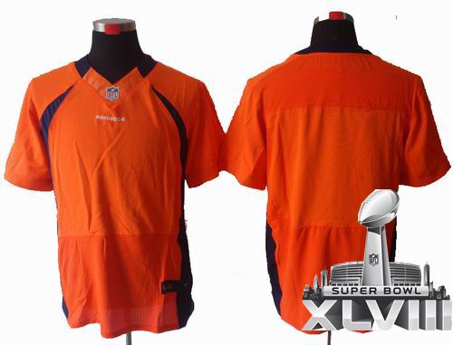 2012 Nike Denver Broncos blank orange elite 2014 Super bowl XLVIII(GYM) Jersey