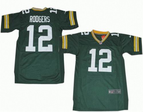 2012 Nike Green Bay Packers #12 Aaron Rodgers green elite Jersey