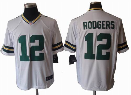 2012 Nike Green Bay Packers #12 Aaron Rodgers white game Jersey