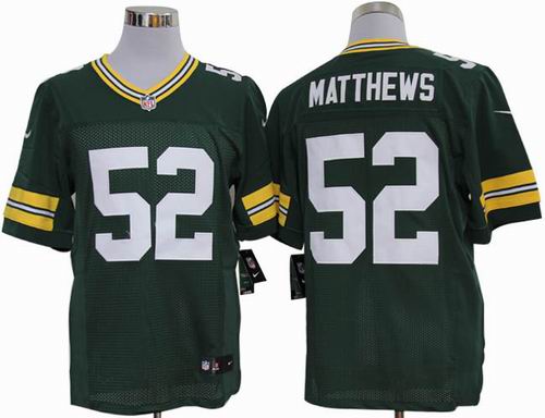 2012 Nike Green Bay Packers #52 Clay Matthews green elite jerseys