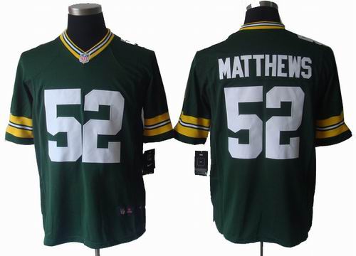 2012 Nike Green Bay Packers #52 Clay Matthews green game jerseys