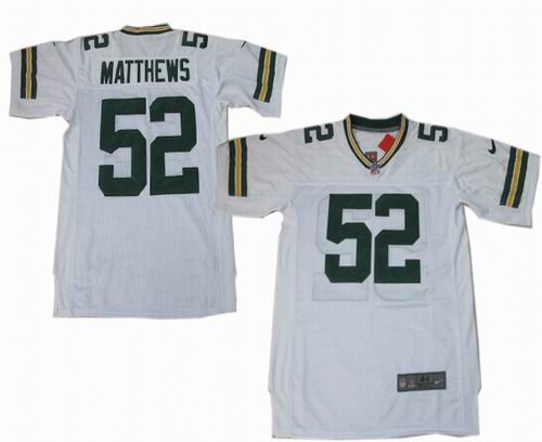 2012 Nike Green Bay Packers #52 Clay Matthews white elite jerseys