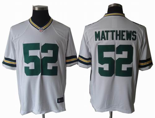 2012 Nike Green Bay Packers #52 Clay Matthews white game jerseys
