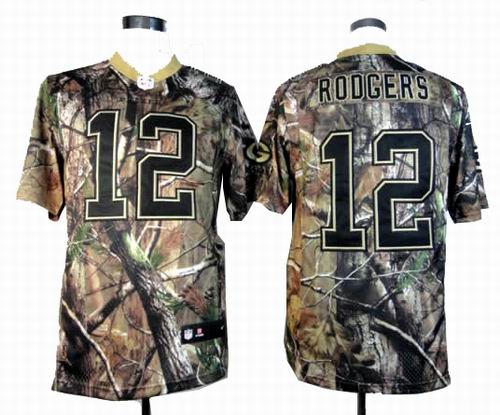 2012 Nike Green Bay Packers 12# Aaron Rodgers Elite Realtree  Jersey