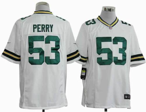 2012 Nike Green Bay Packers 53# Nick Perry white game Jersey