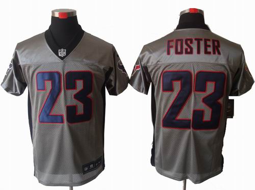 2012 Nike Houston Texans #23 Arian Foster Gray shadow elite jerseys