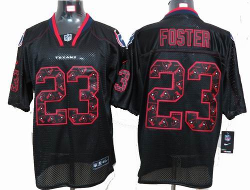2012 Nike Houston Texans #23 Arian Foster Lights Out Black elite special edition Jersey
