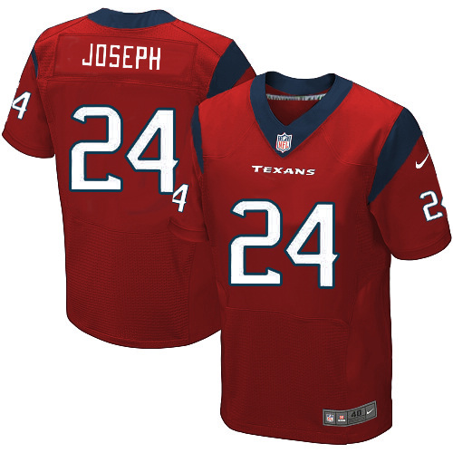 2012 Nike Houston Texans #24 Johnathan Joseph red Elite Jersey