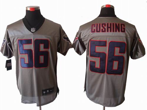 2012 Nike Houston Texans #56 Brian Cushing Gray shadow elite jerseys