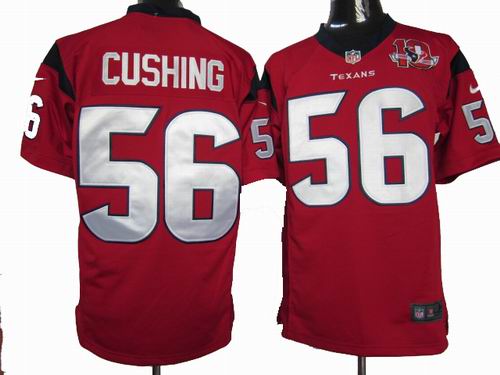 2012 Nike Houston Texans #56 Brian Cushing red game 10TH Anniversary patch Jersey
