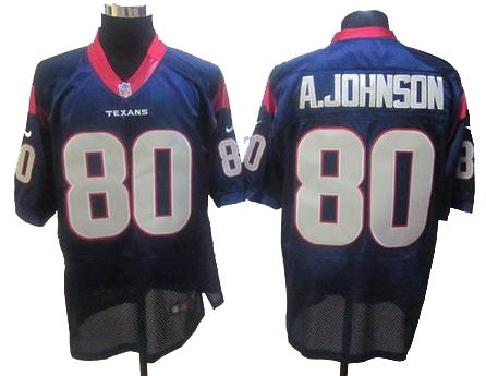 2012 Nike Houston Texans #80 Andre Johnson blue elite jerseys