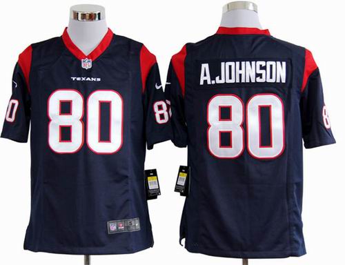 2012 Nike Houston Texans #80 Andre Johnson blue game jerseys