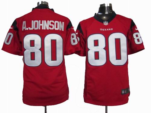 2012 Nike Houston Texans #80 Andre Johnson red game jerseys