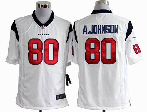 2012 Nike Houston Texans #80 Andre Johnson white game jerseys