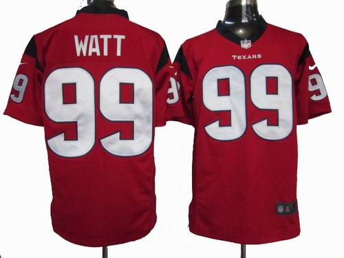 2012 Nike Houston Texans #99 J.J watt red game jerseys