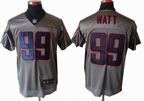 2012 Nike Houston Texans 99 J.J. Watt Gray shadow jerseys