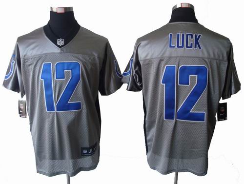 2012 Nike Indianapolis Colts #12 Andrew Luck Gray shadow jerseys