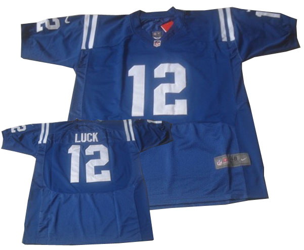 2012 Nike Indianapolis Colts #12 Andrew Luck blue elite jerseys