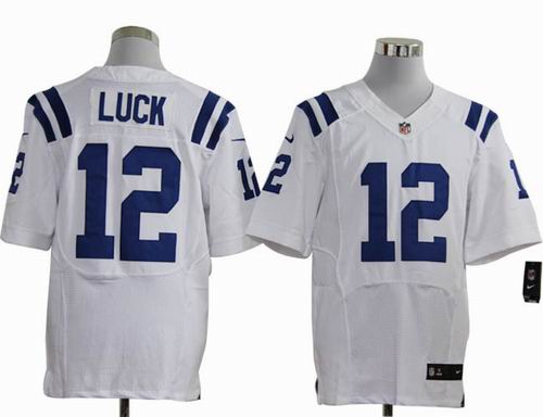 2012 Nike Indianapolis Colts #12 Andrew Luck white elite jerseys