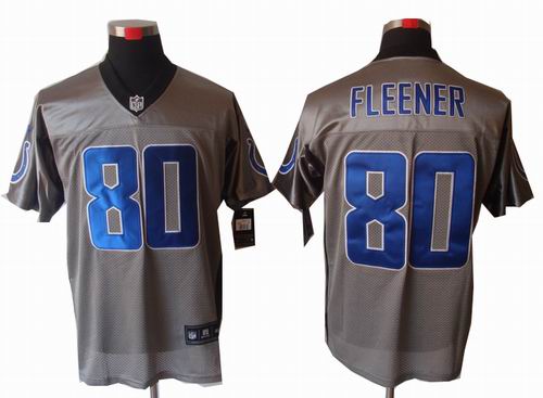 2012 Nike Indianapolis Colts #80 Coby Fleener Gray shadow jerseys