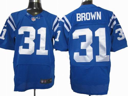 2012 Nike Indianapolis Colts 31# Donald Brown Blue elite jerseys