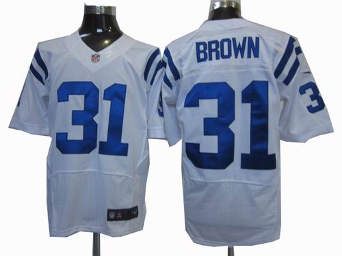 2012 Nike Indianapolis Colts 31# Donald Brown white elite jerseys