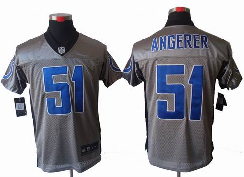 2012 Nike Indianapolis Colts 51 Pat Angerer Gray shadow elite jerseys